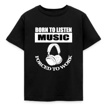 Musik hören Musikschule Musiker Musikstil Geschenk - Kinder T-Shirt - Schwarz - Vorne - AI Model Kid Female (0cm)