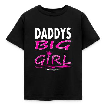 Big girl daddys big girl cool saying gift - Kids' T-Shirt - black - Front - AI Model Kid Female (0cm)