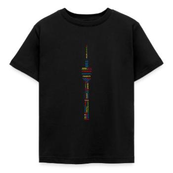 Tour de télévision de Stuttgart (colorée) - T-shirt Enfant - noir - Devant - AI Model Kid Female (0cm)