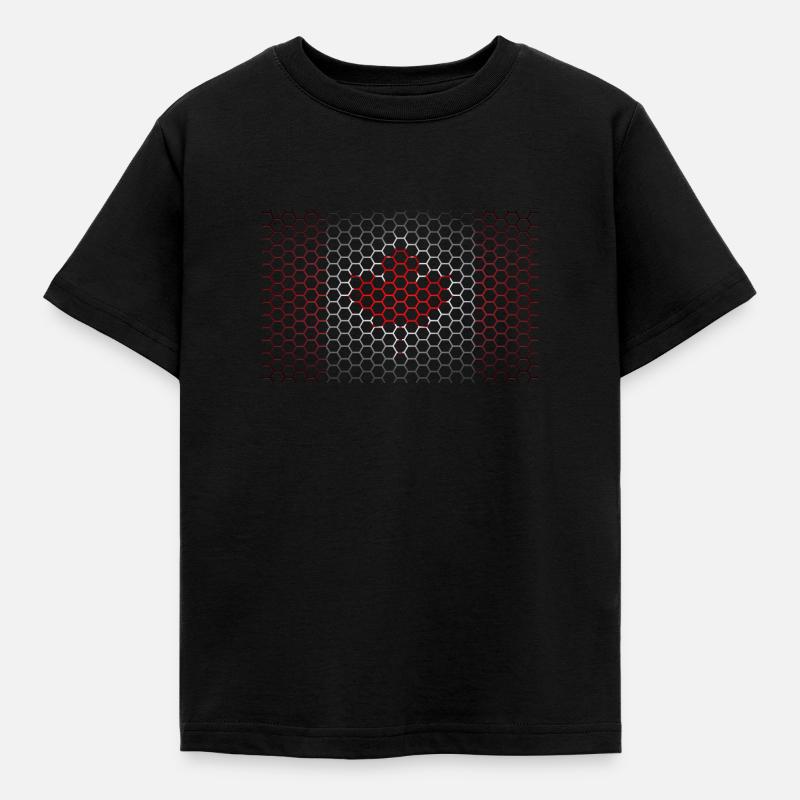Canada Flag Maple Leaf Canadian Canada Vacation - Kids' T-Shirt - black