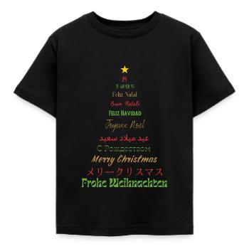 JOYEUX NOEL MULTI-LANGUES - T-shirt Enfant - noir - Devant - AI Model Kid Female (0cm)