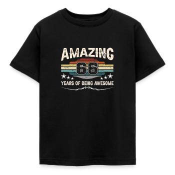 Rétro Vintage 66 ans d’être génial - T-shirt Enfant - noir - Devant - AI Model Kid Female (0cm)