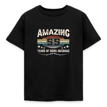 Rétro Vintage 55 ans d’être génial - T-shirt Enfant - noir - Devant - AI Model Kid Female (0cm)
