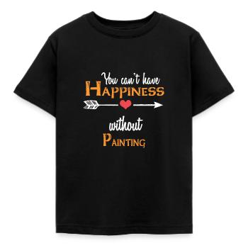 peinture - T-shirt Enfant - noir - Devant - AI Model Kid Female (0cm)