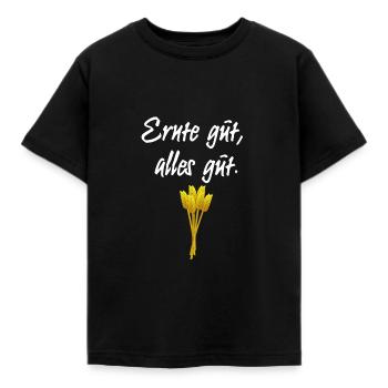Ernte Bauer - Kinder T-Shirt - Schwarz - Vorne - AI Model Kid Female (0cm)