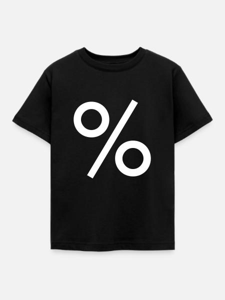 Prozent Mathe - Kinder T-Shirt - Schwarz