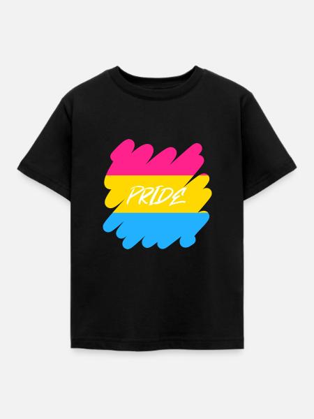 Pan Pride - Pride - Kinder T-Shirt - Schwarz