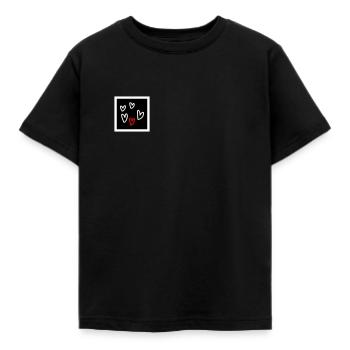 Besonders verliebt ❤ - Kinder T-Shirt - Schwarz - Vorne - AI Model Kid Female (0cm)