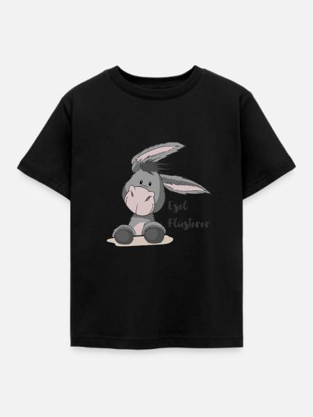 Esel Flüsterer Niedlicher Esel Bauernhof Tier - Kinder T-Shirt - Schwarz