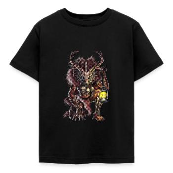 Cryptid Wendigo - Kids' T-Shirt - black - Front - AI Model Kid Female (0cm)