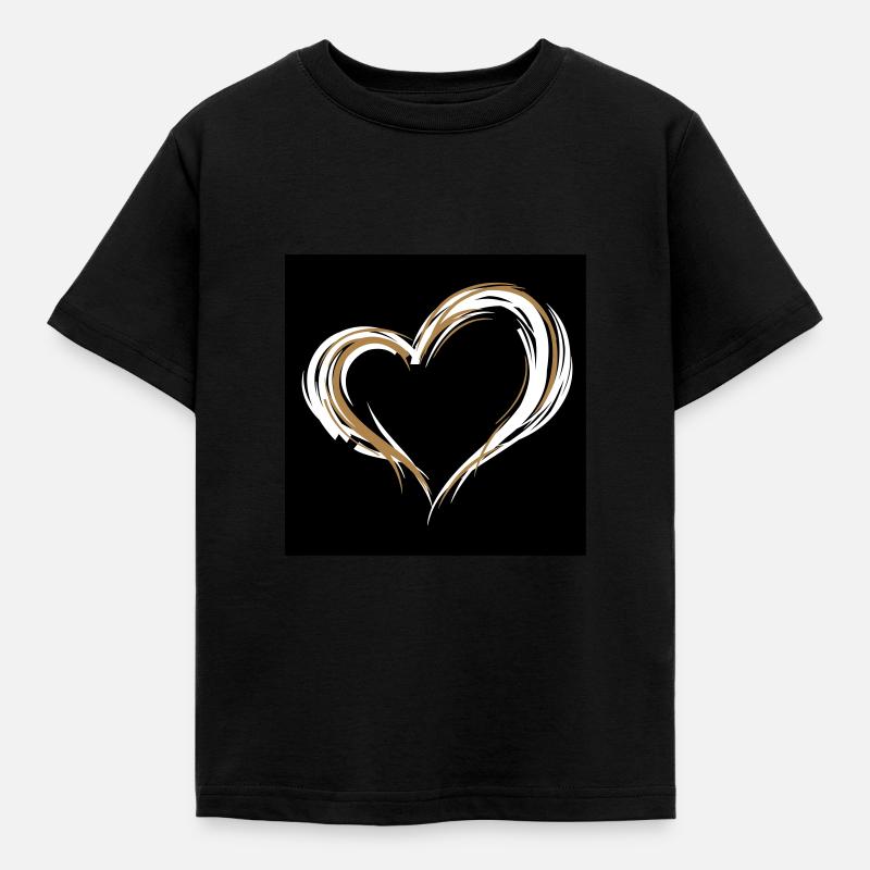 Heart - Kids' T-Shirt - black