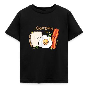 Bonjour - T-shirt Enfant - noir - Devant - AI Model Kid Female (0cm)