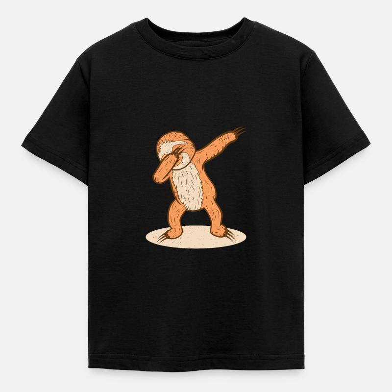 faultier - Kinder T-Shirt - Schwarz
