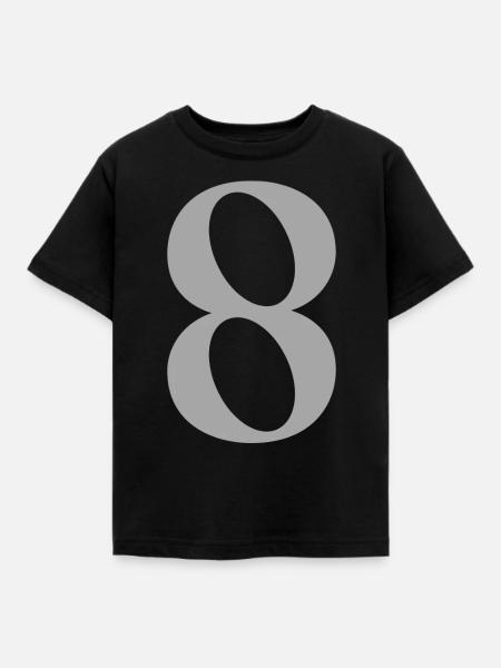 8 - Kinder T-Shirt - Schwarz