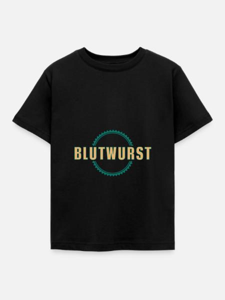 Blutwurst - Kinder T-Shirt - Schwarz