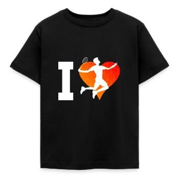 Squash Badminton Joueurs Badminton Femmes Badminton - T-shirt Enfant - noir - Devant - AI Model Kid Female (0cm)