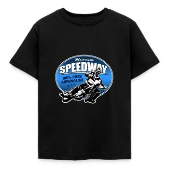 Speedway - Motorcycle Speedway - Kids' T-Shirt - black - Front - AI Model Kid Female (0cm)