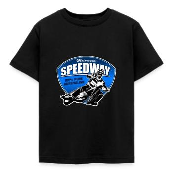 Speedway - Motorcycle Speedway - Kids' T-Shirt - black - Front - AI Model Kid Female (0cm)