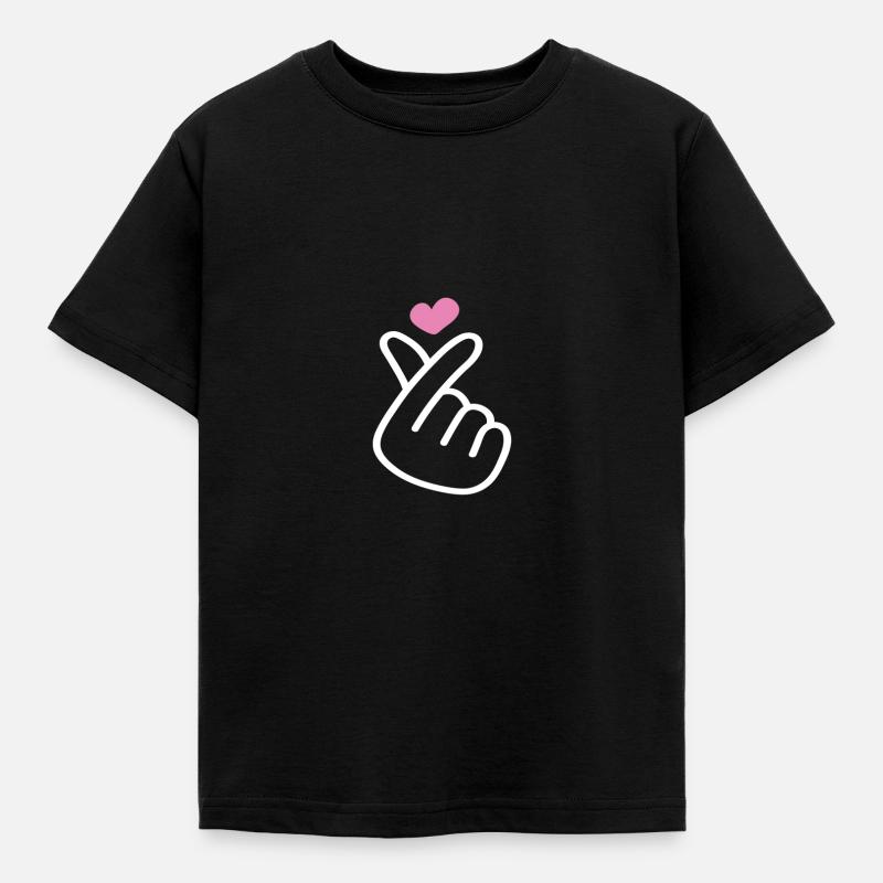 Saranghae Handsymbol - Kpop-tegn, K-Pop, Kpop - Børne-T-shirt - sort
