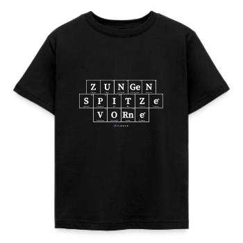 Zungenspitze vorne (dunkle Stoffe) - Kinder T-Shirt - Schwarz - Vorne - AI Model Kid Female (0cm)