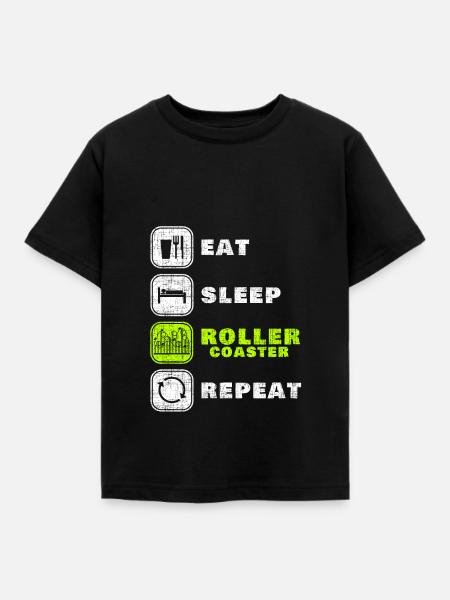 Achterbahn - Kinder T-Shirt - Schwarz
