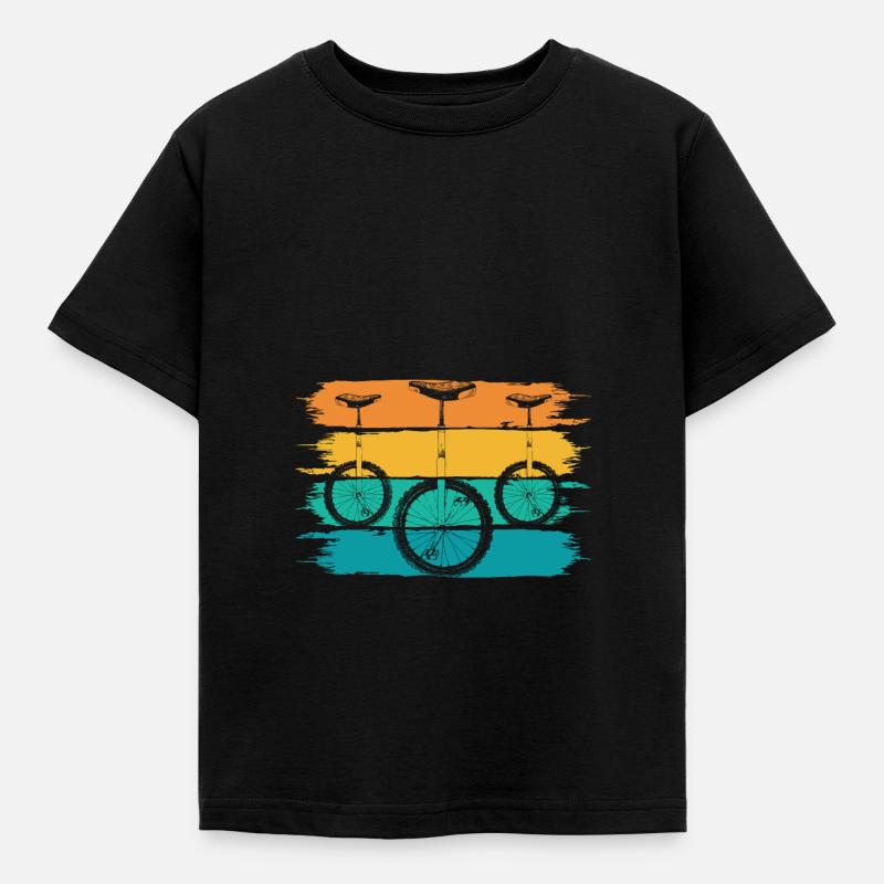 Einrad - Kinder T-Shirt - Schwarz