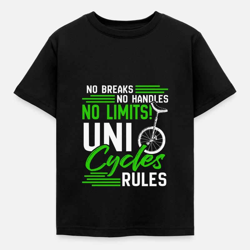 Einrad - Kinder T-Shirt - Schwarz