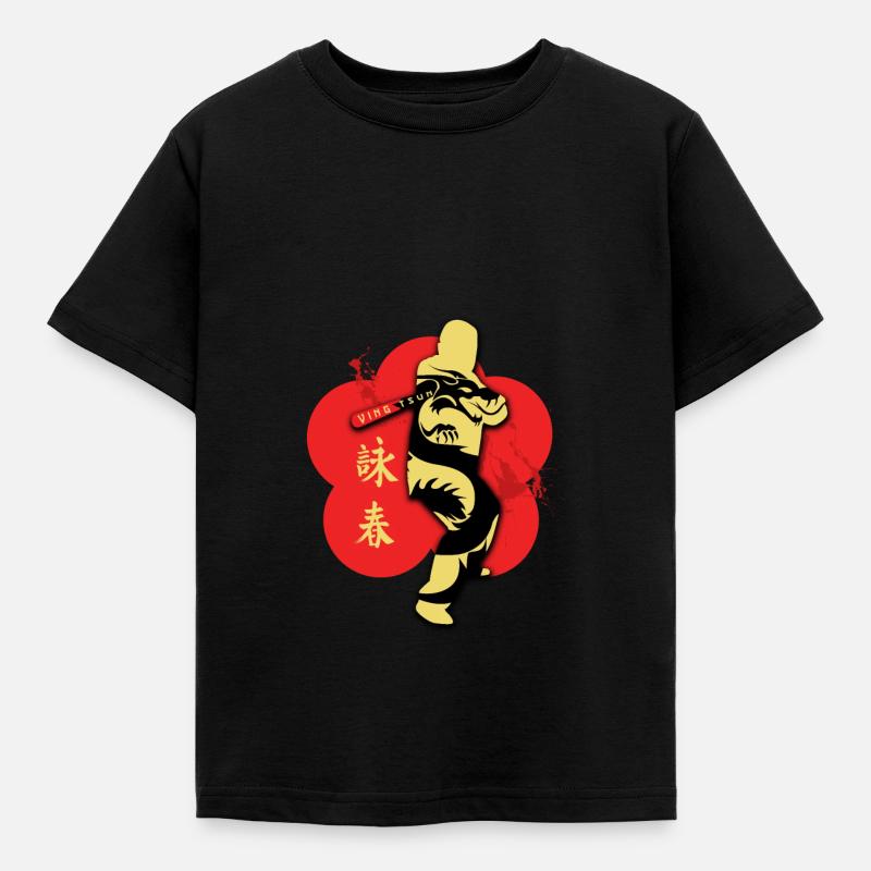Ving Tsun Kung Fu - Kinder T-Shirt - Schwarz
