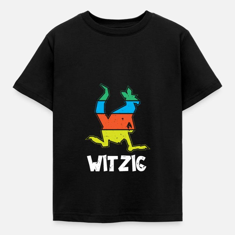 Känguru. Witzig. - Kinder T-Shirt - Schwarz