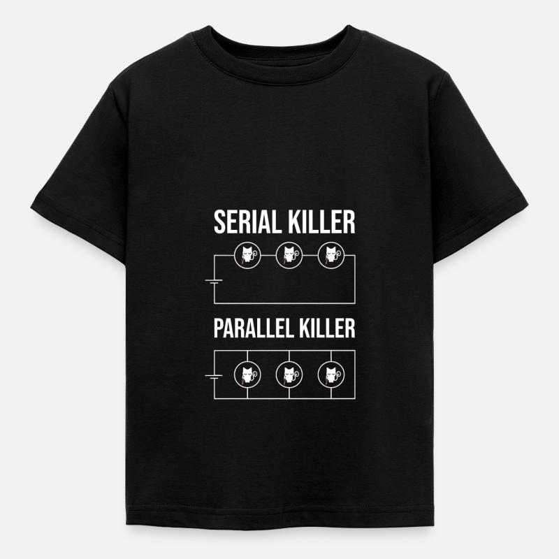 Serial Killer Parallel Killer Schaltplan - Kinder T-Shirt - Schwarz