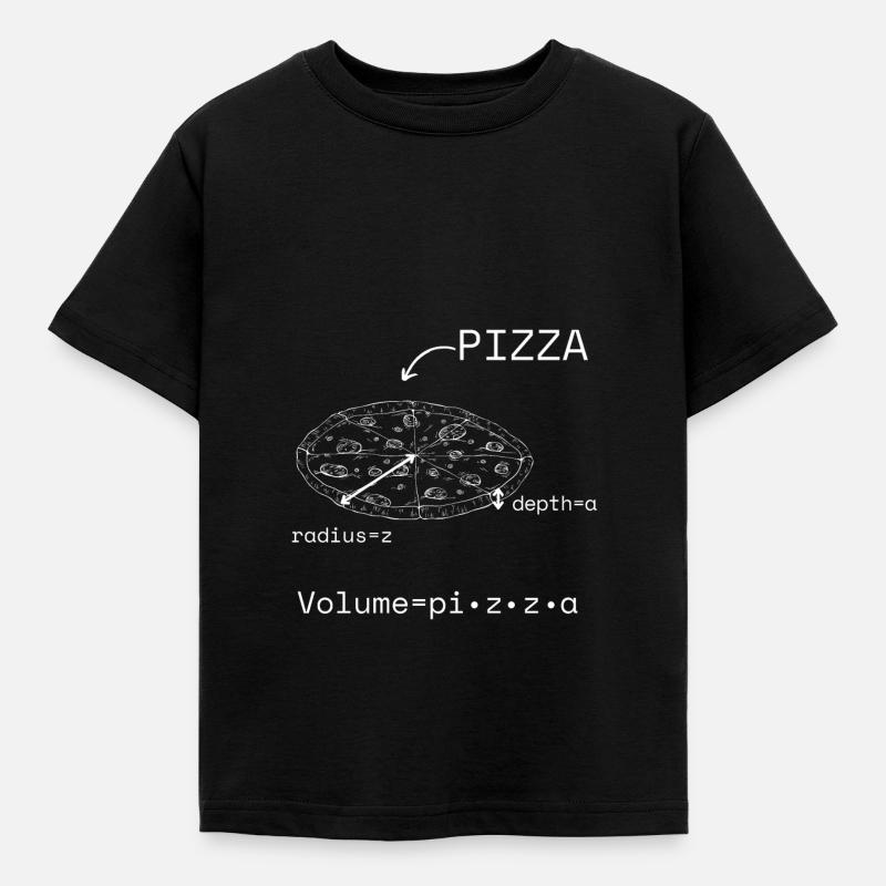 Nerd drôle dans la bande de pizza de maths - T-shirt Enfant - noir