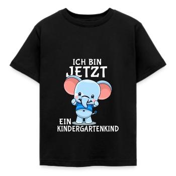 Ich bin jetzt ein Kindergartenkind - Kinder T-Shirt - Schwarz - Vorne - AI Model Kid Female (0cm)