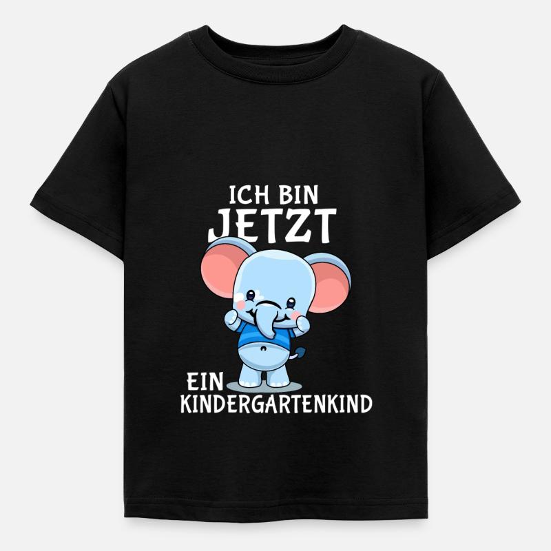 Ich bin jetzt ein Kindergartenkind - Kinder T-Shirt - Schwarz