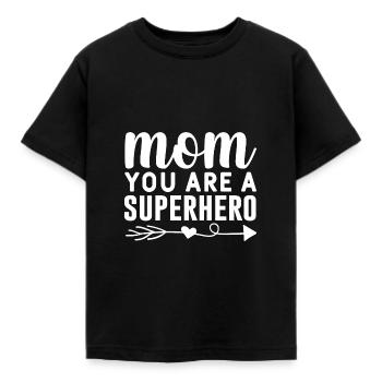 Maman tu es une super-héroïne - T-shirt Enfant - noir - Devant - AI Model Kid Female (0cm)
