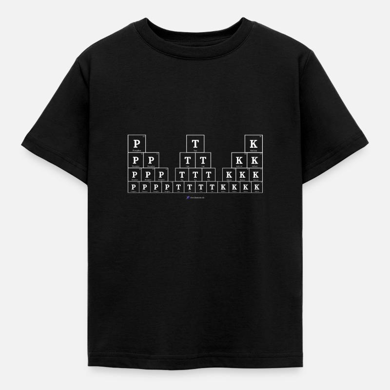 P T K (dunkle Stoffe) - Kinder T-Shirt - Schwarz