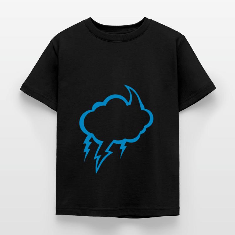 bubble cloud eclair dark cloudy lightning 2210 Kids' T-Shirt