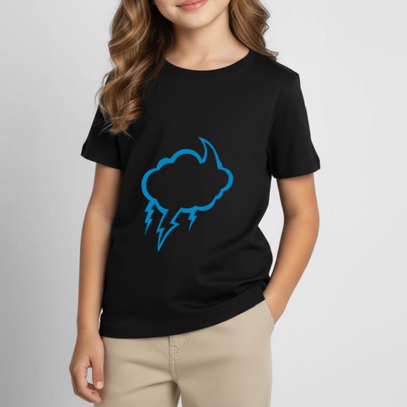 bubble cloud eclair dark cloudy lightning 2210 Kids' T-Shirt