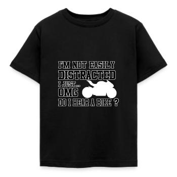 I'm not easily distrated motorbike - T-shirt Enfant - noir - Devant - AI Model Kid Female (0cm)