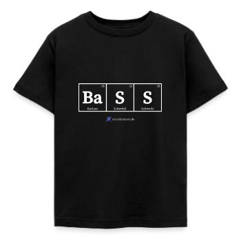 Bass (dark fabrics) - Kids' T-Shirt - black - Front - AI Model Kid Female (0cm)