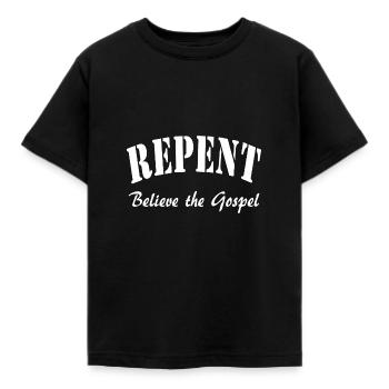 REPENTEZ-VOUS et croyez à l’Evangile Markus Evangelium - T-shirt Enfant - noir - Devant - AI Model Kid Female (0cm)