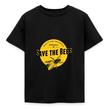 Save The Bees - Kids' T-Shirt - black - Front - AI Model Kid Female (0cm)