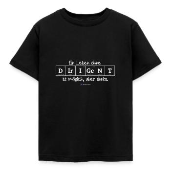 Ein Leben ohne Dirigent ist möglich, aber sinnlos. - Kinder T-Shirt - Schwarz - Vorne - AI Model Kid Female (0cm)