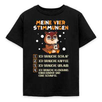 Meine vier Stimmungen - Kinder T-Shirt - Schwarz - Vorne - AI Model Kid Female (0cm)