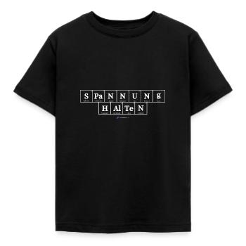 Spannung halten (dunkle Stoffe) - Kinder T-Shirt - Schwarz - Vorne - AI Model Kid Female (0cm)
