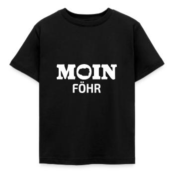 MOIN FÖHR Umriss Insel Föhr Nordsee Wyk Liebe Föhr - Kinder T-Shirt - Schwarz - Vorne - AI Model Kid Female (0cm)