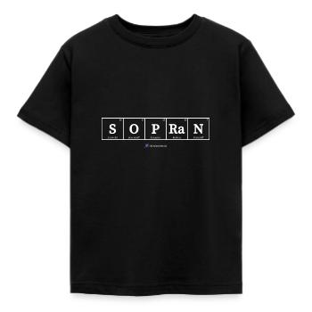 Sopran (dunkle Stoffe) - Kinder T-Shirt - Schwarz - Vorne - AI Model Kid Female (0cm)