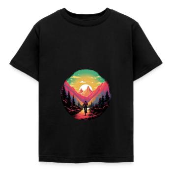 vélo de nature - T-shirt Enfant - noir - Devant - AI Model Kid Female (0cm)
