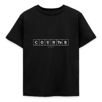 Counter (dunkle Stoffe) - Kinder T-Shirt - Schwarz - Vorne - AI Model Kid Female (0cm)