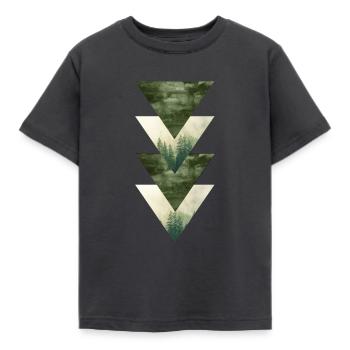 Wald - Kinder T-Shirt - Dunkelgrau - Vorne - AI Model Kid Female (0cm)