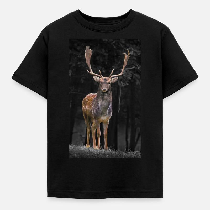 cerf - T-shirt Enfant - noir